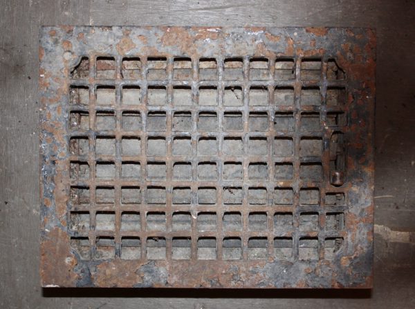 SOLD Antique Floor Grate with Grid Pattern-0
