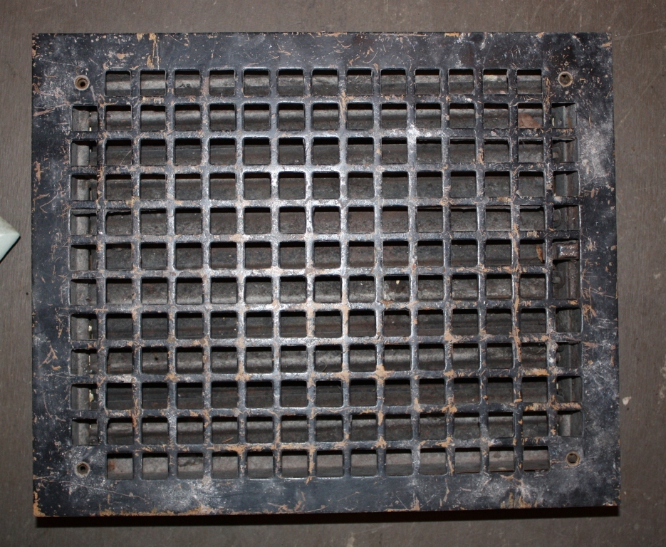 SOLD Antique Heat Vent with Grid Pattern-0