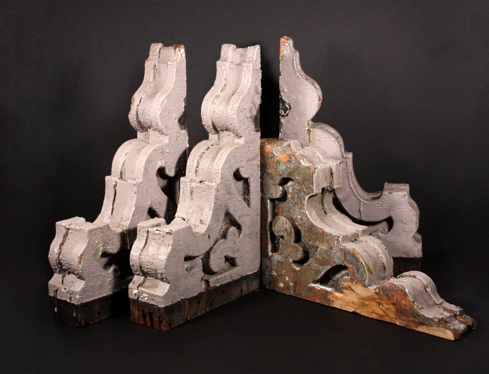 SOLD Two Matching Pairs of Large Antique Corbels, c. 1870’s-0