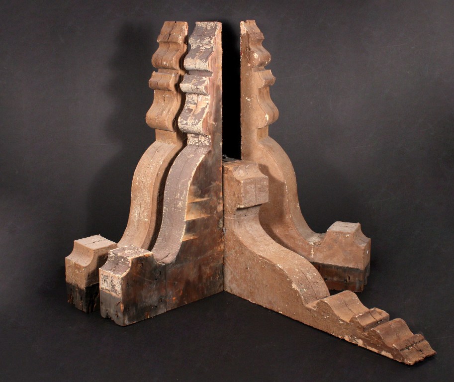 SOLD Two Matching Pairs of Large Antique Corbels, c. 1870’s-0