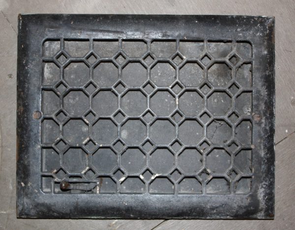 SOLD Antique Wall Register with Geometric Pattern, 9" x 12" Back Opening-0