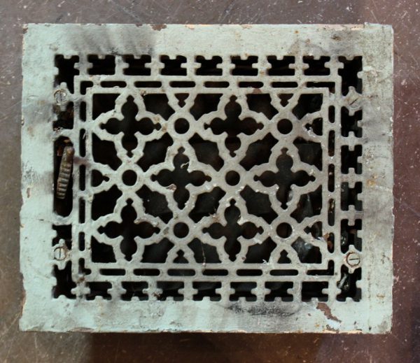 SOLD Antique Floor Register with Quatrefoil Design-0