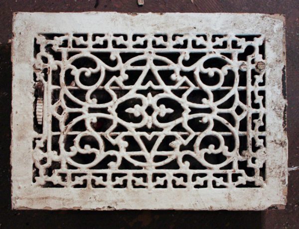 SOLD Antique Cast Iron Heat Register, 19th Century, 8" x 12" Back Opening-0