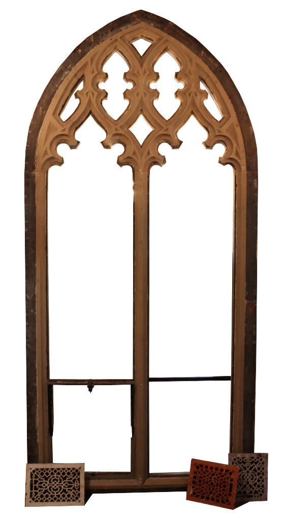 SOLD Magnificent 9.5’ Antique Gothic Arch Window, Late 19th Century-0