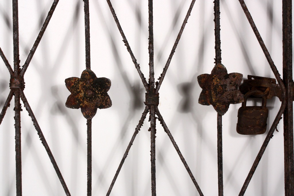 SOLD Antique 19th Century Wrought Iron Window Guard-21344