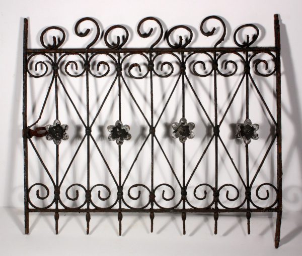SOLD Antique 19th Century Window Guard, Wrought Iron-0