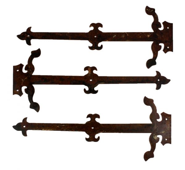 SOLD Splendid Strap Hinges with Aged Finish-0