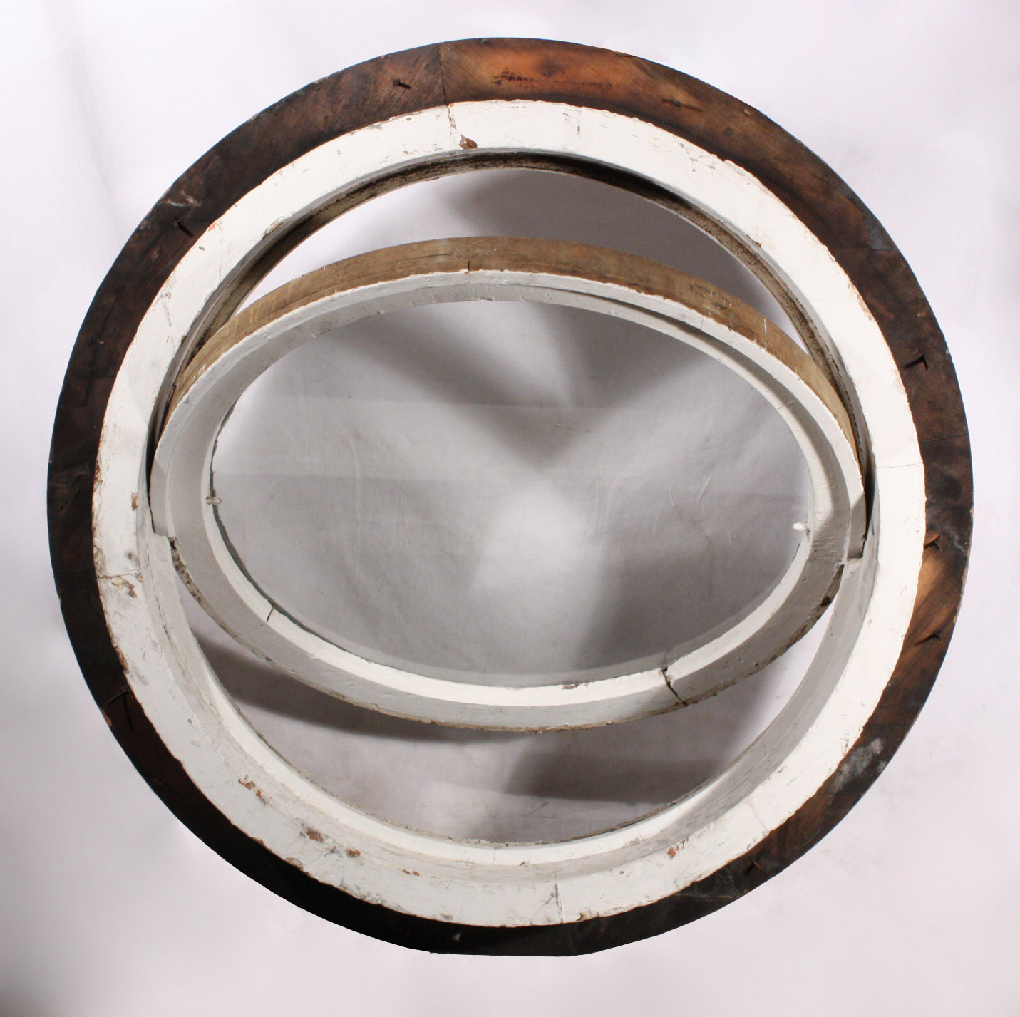 SOLD Unusual Antique Round Window with Tilting Center, Early 1900’s-21534