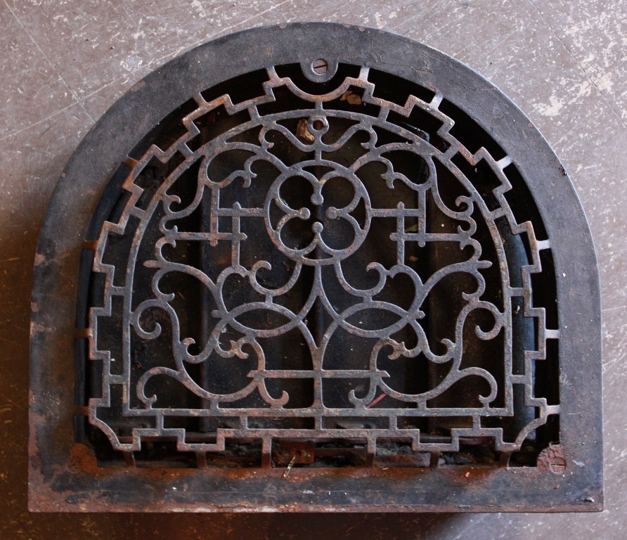 SOLD Unusual Antique Arched Heat Register, Cast Iron, 19th Century-0