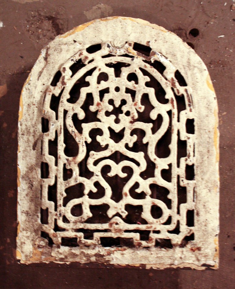 SOLD Antique Arched Heat Register, Cast Iron-0