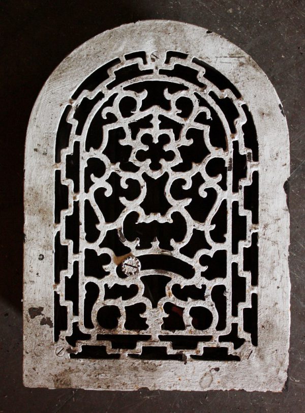 SOLD Antique Arched Wall Grate, Cast Iron-0