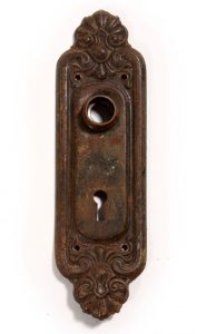 Antique Neoclassical Anthemion Door Backplates, c. 1905