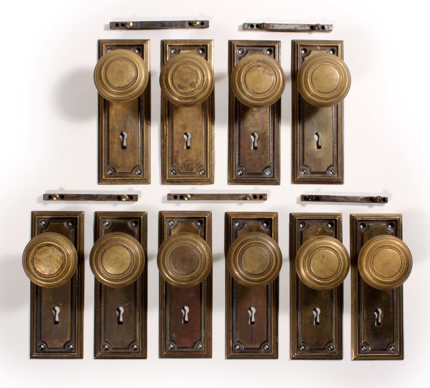 Antique Brass Arts Crafts Door Hardware Sets With Knobs Plates Antique Brass Arts Crafts Door Hardware Sets With Knobs Plates