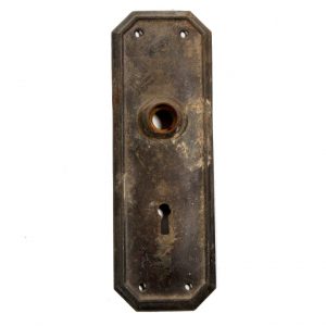 Antique Arts & Crafts Door Backplates, Octagonal-0