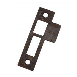 Antique Salvaged Strike Plates for Mortise Locks, 1/8” Spacing-0