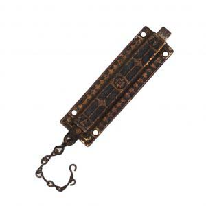 Wonderful Antique Surface Mount Chain Bolt, c. 1890's-0