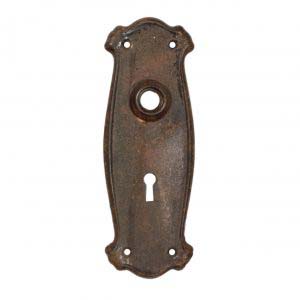 Fabulous Bowed Antique Door Backplates -0