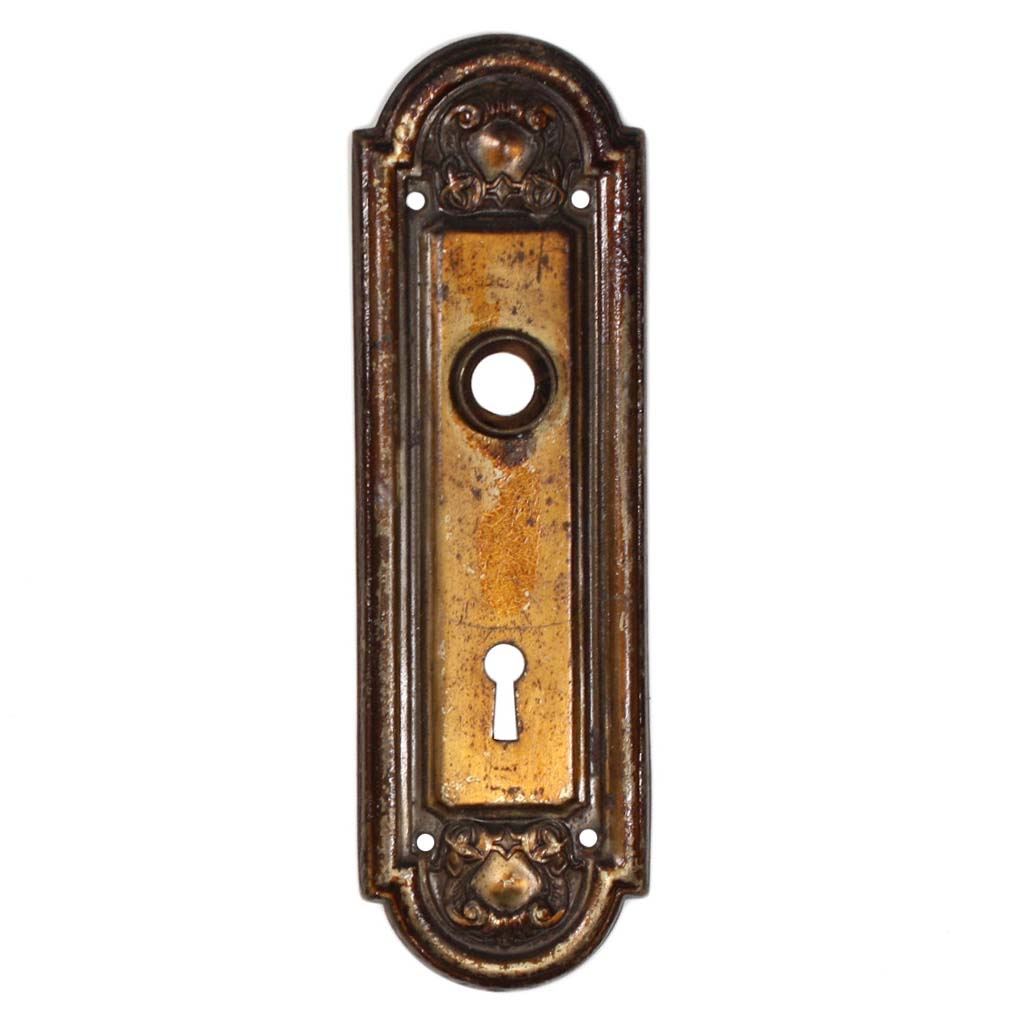 Beautiful Antique Arched Door Plates, "Crofton" by Reading Hardware, c. 1910 -0
