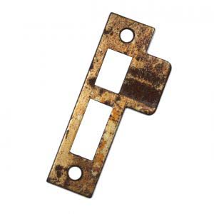 Antique Salvaged Strike Plates for Mortise Locks, 9/32” Spacing-0
