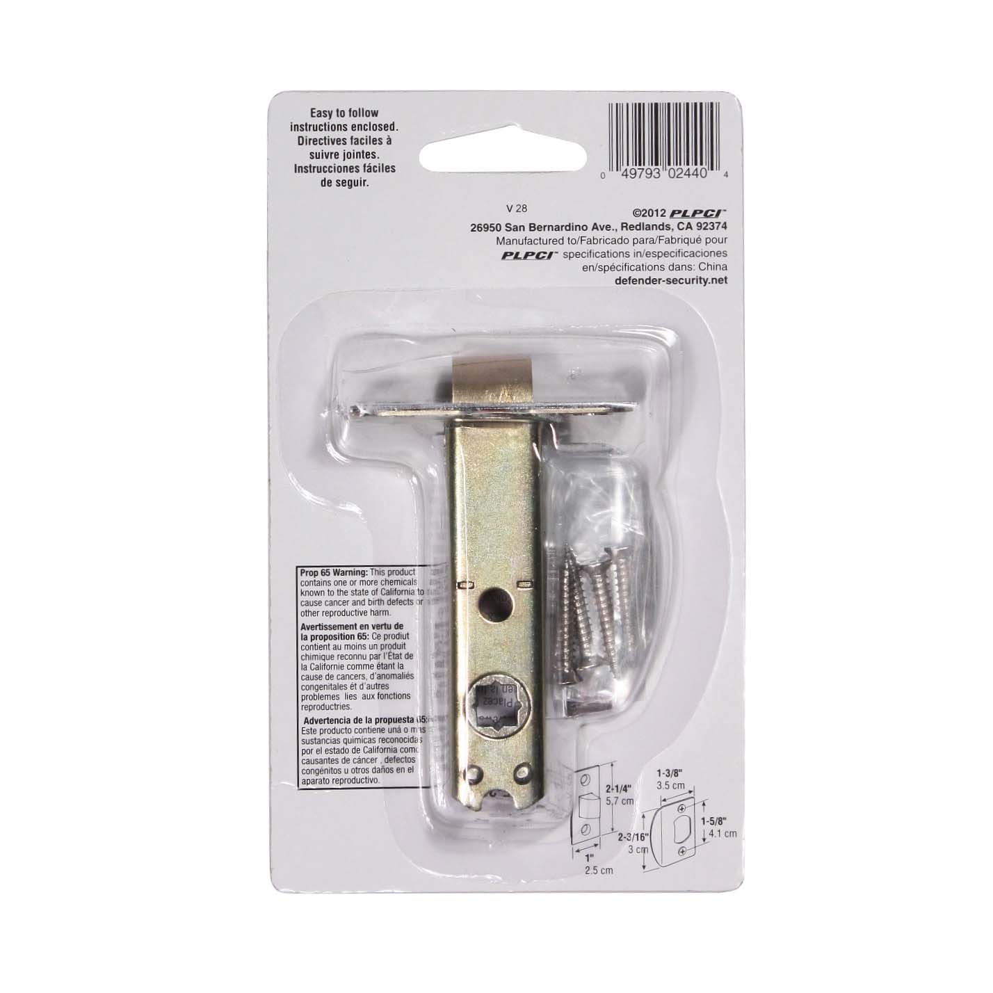 Chrome NML1C Modern Mortise Latch Set for Antique Knobs 