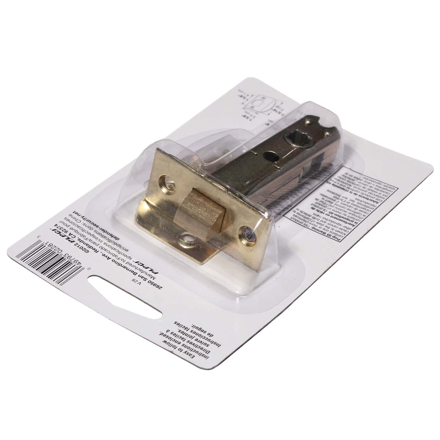Modern Mortise Latch Set for Antique Knobs, 2-3/8” Backset, 5/16” Square Drive, Brass-41652