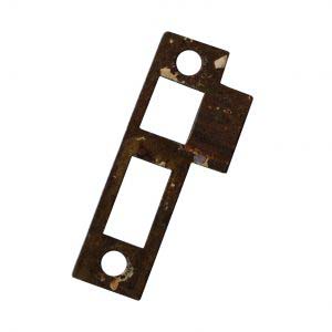 Antique Salvaged Strike Plates for Mortise Locks, 3/8” Spacing-0