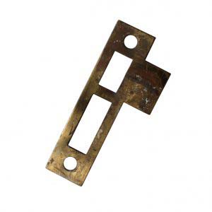 Antique Salvaged Strike Plates for Mortise Locks, 7/32” Spacing-0