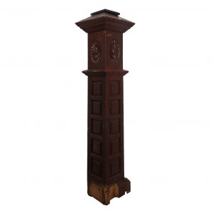 Remarkable Salvaged Antique Boxed Newel Post, Early 1900s-0