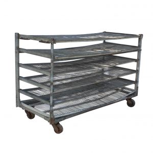 Salvaged Industrial Shelving Unit, Colonial Bread-0