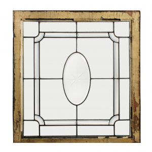 Gorgeous Antique Leaded and Beveled Glass Windows, Hand-Cut Star-0