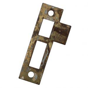 Antique Strike Plates for Mortise Locks, 1/4” Spacing-0
