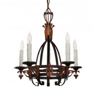 Antique Art Deco Chandelier, Early 1900s-0