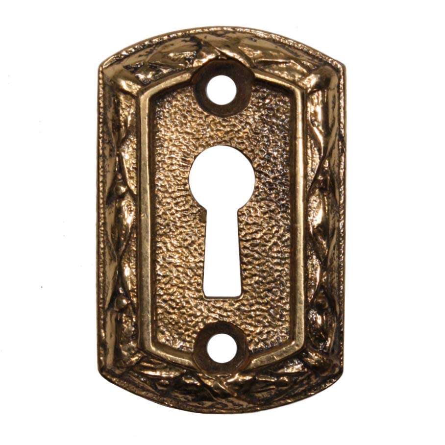 NOS Sargent EASTLAKE Cast Iron BRIGHT Bronze Key HOLE ESCUTCHEONS w/Screws 6 