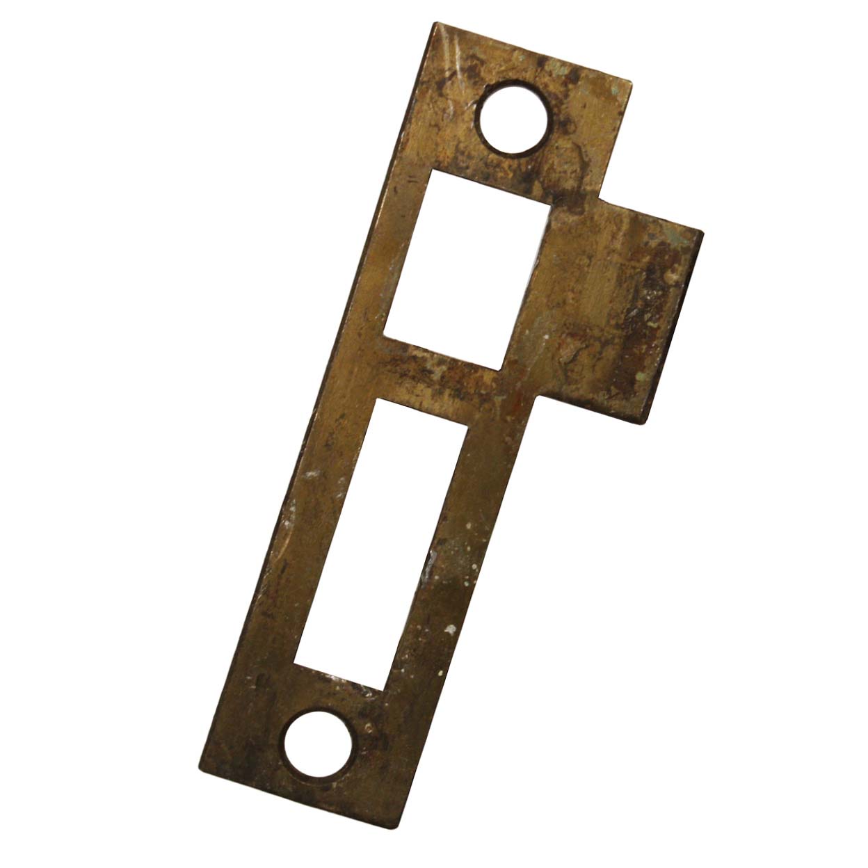 thumbnail image 2 of Antique Brass Door Strike Plate – Victorian Style Mortise Keeper, 6 Inch 2 of 2