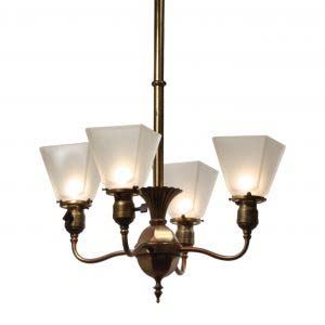 Antique Colonial Revival Chandelier by Beardslee