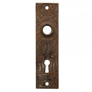 Antique Egyptian Revival Cast Iron Door Plates, c.1890