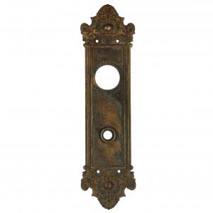 Antique Neoclassical Cast Iron Entry Backplate, c. 1910-0