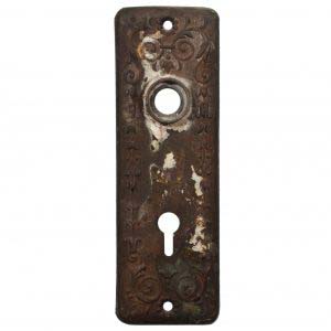 Antique Doorplates with Flowers, Late 19th Century
