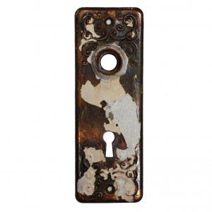 Antique Doorplates with Volutes, Late 19th Century