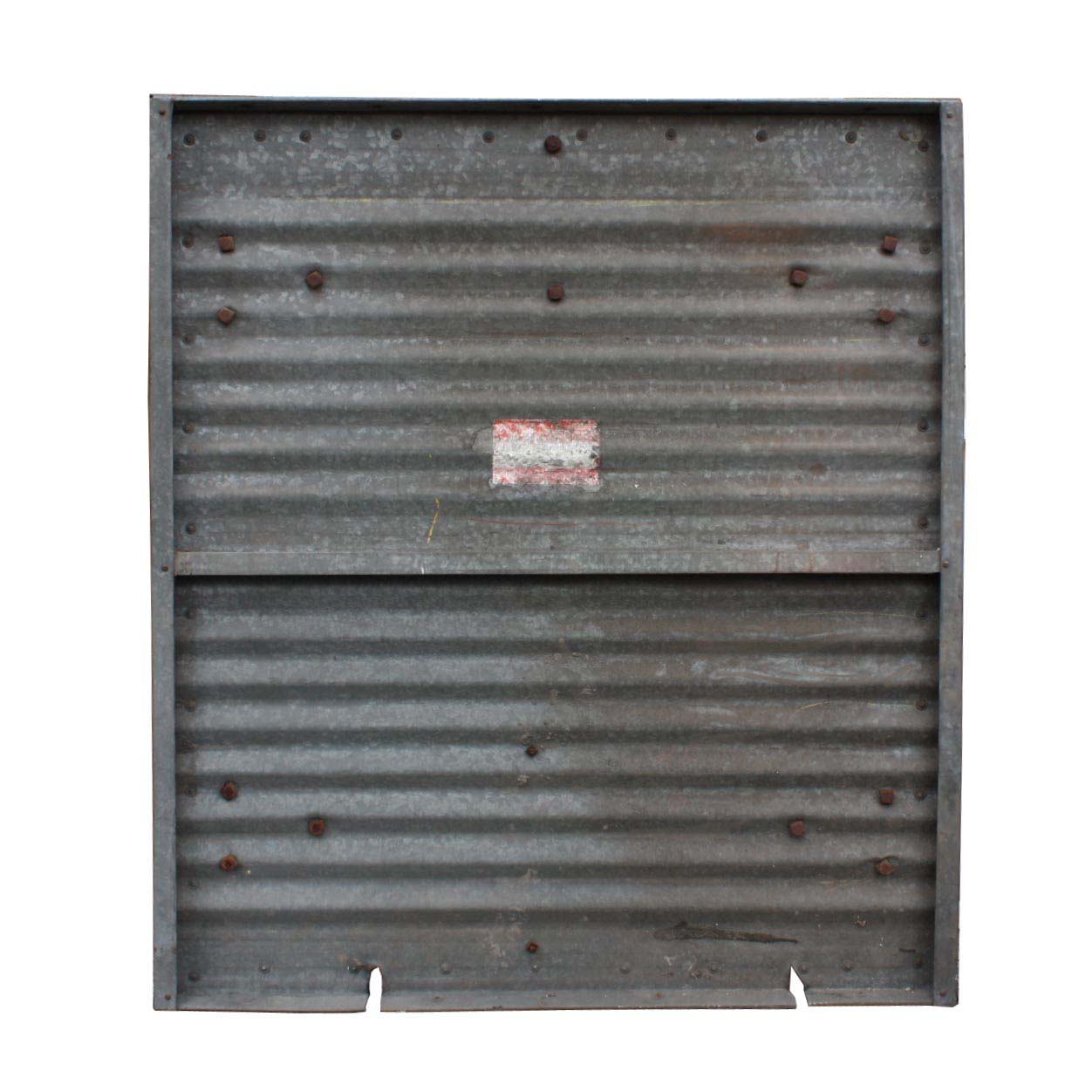 Reclaimed Antique Industrial Corrugated Fire Door for Wall Opening back