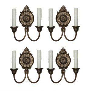 Pairs of Antique Neoclassical Double Arm Sconces matching