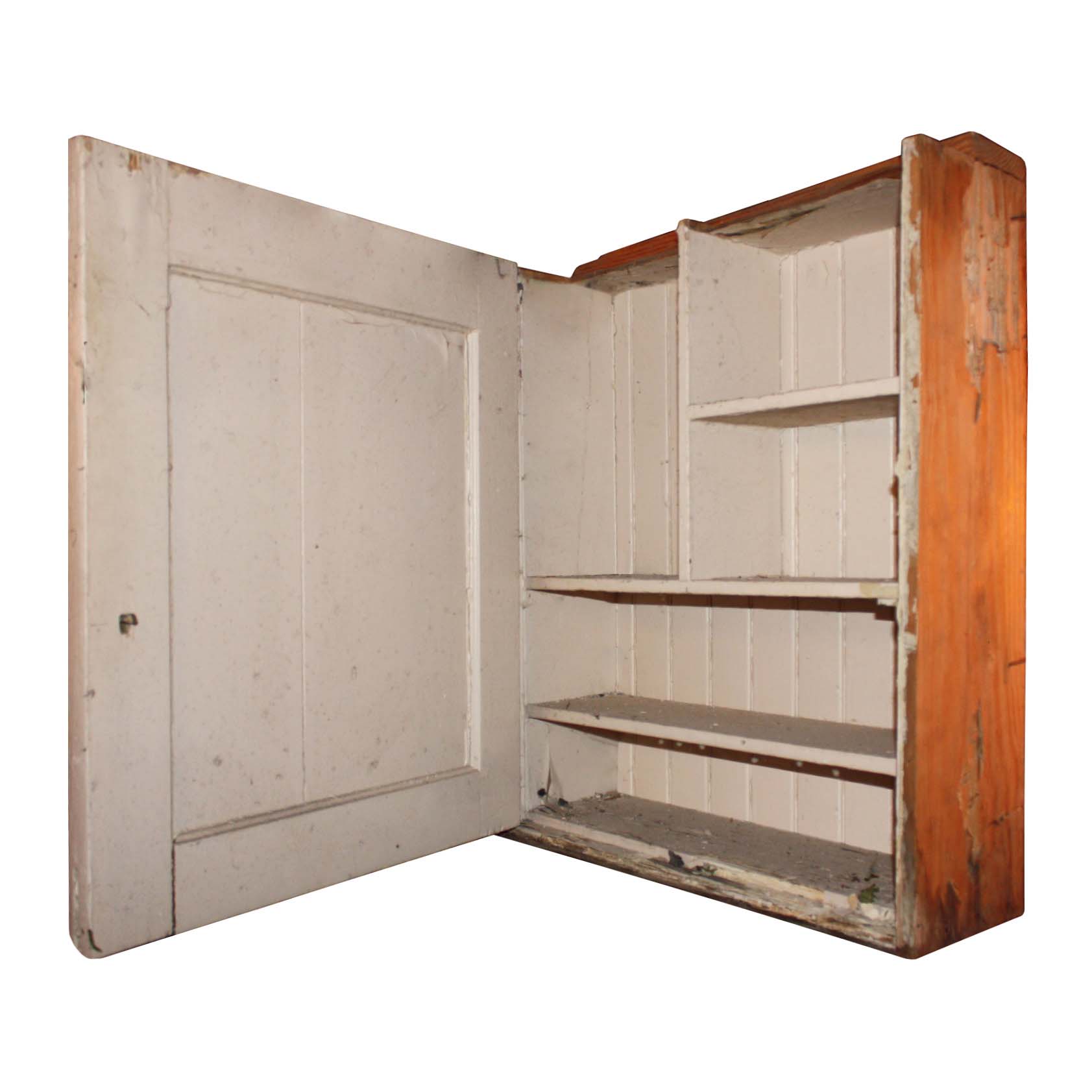 Salvaged Bathroom Medicine Cabinet with Beveled Mirror-56835