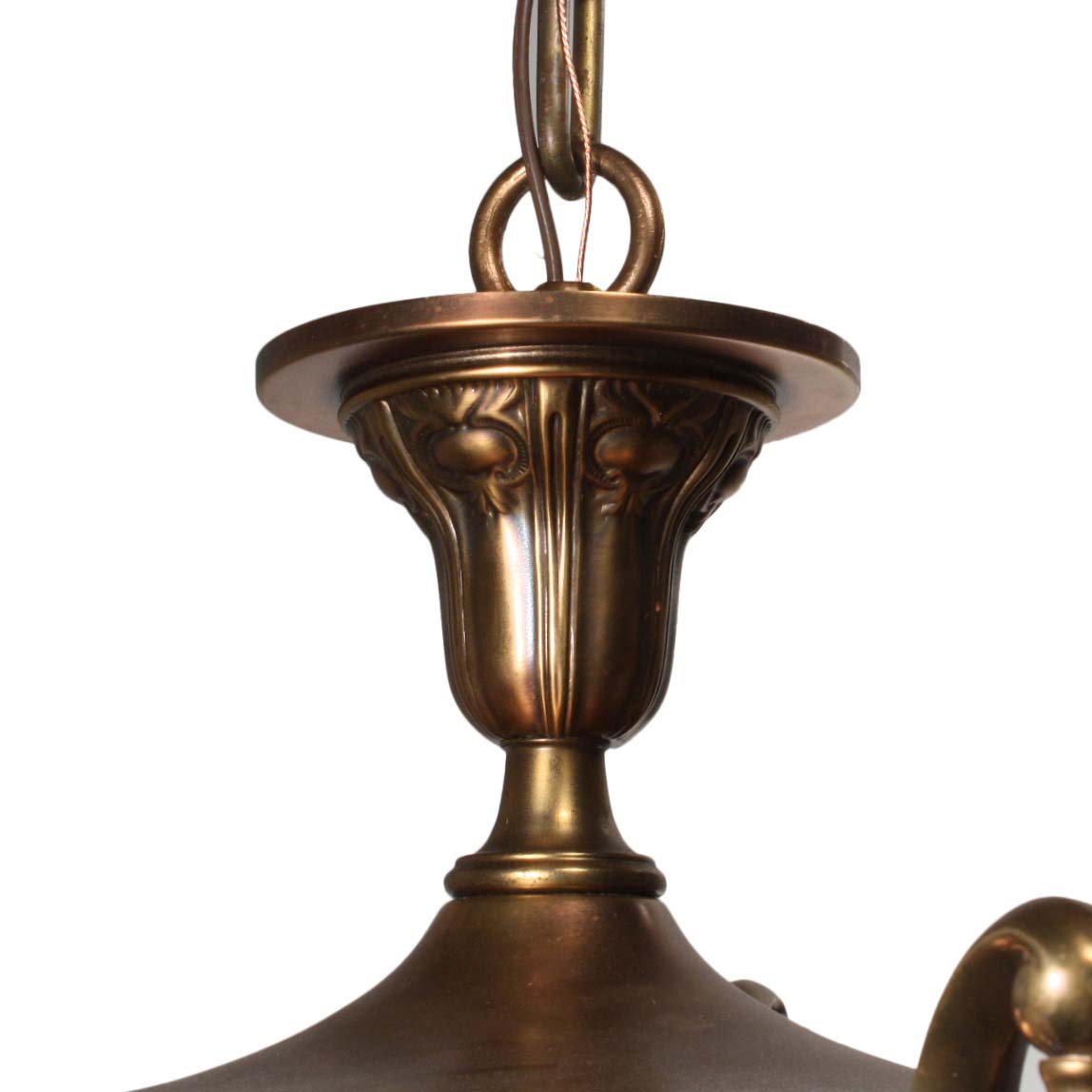 SOLD Antique Neoclassical Chandelier with Original Opalescent Shades-56894