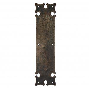 Antique Tudor Cast Iron Push Plate, c.1920-0