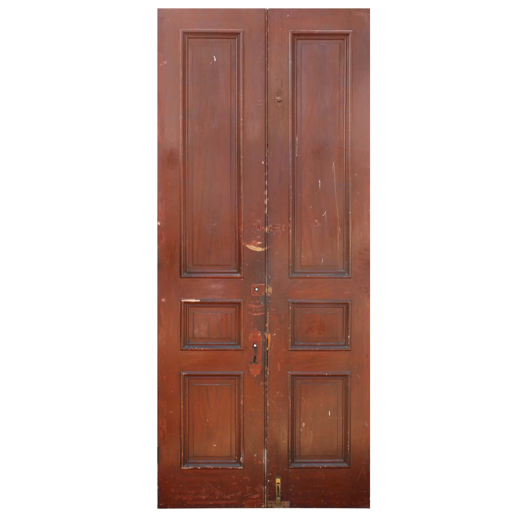Salvaged Pair of Antique 46" Double Doors-0