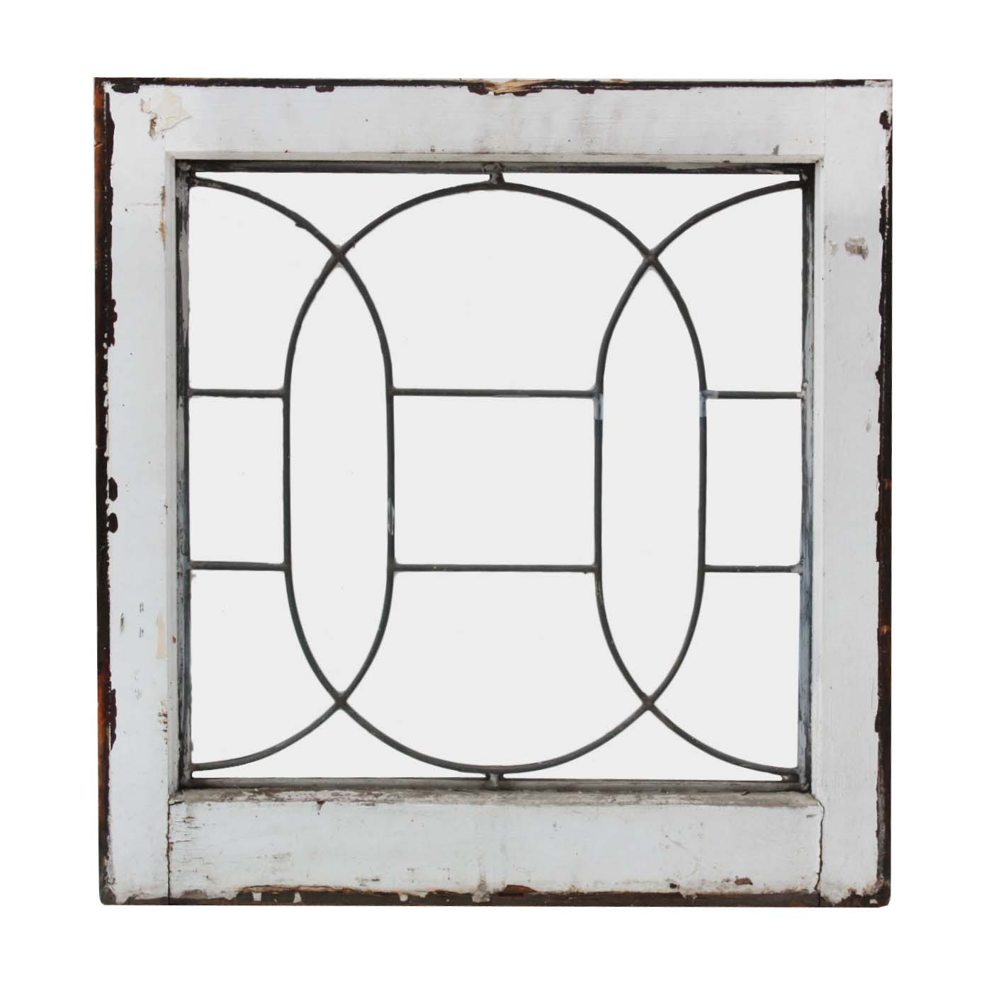 Antique American Leaded Glass Window, Early 1900s-0