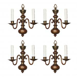 Antique Colonial Revival Sconces, Signed E. F. Caldwell-0