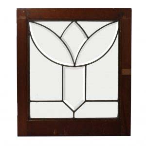 Antique American Beveled and Leaded Glass Window, Early 1900s-0