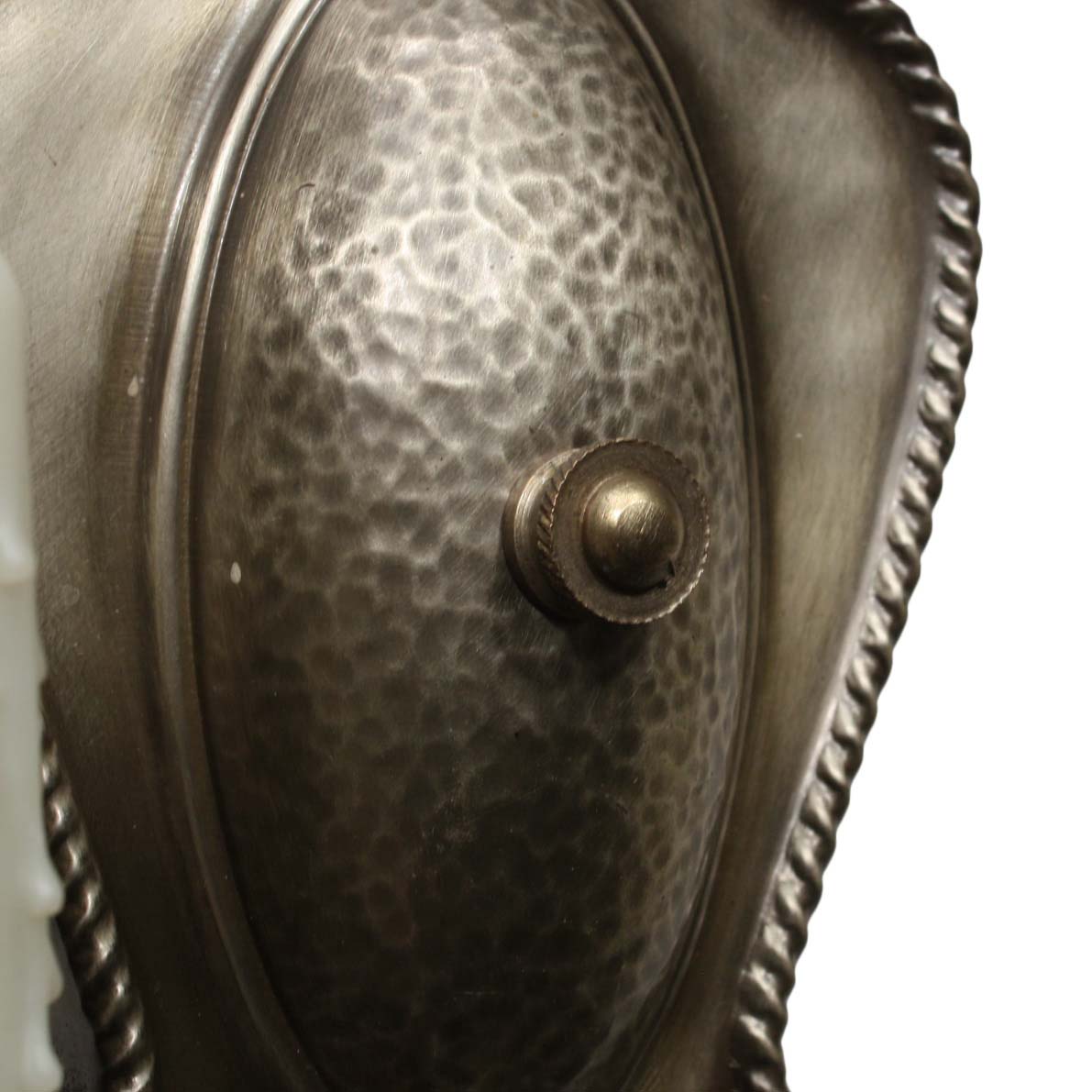 Tudor Sconce Pair in Darkened Nickel, Antique Lighting-59402