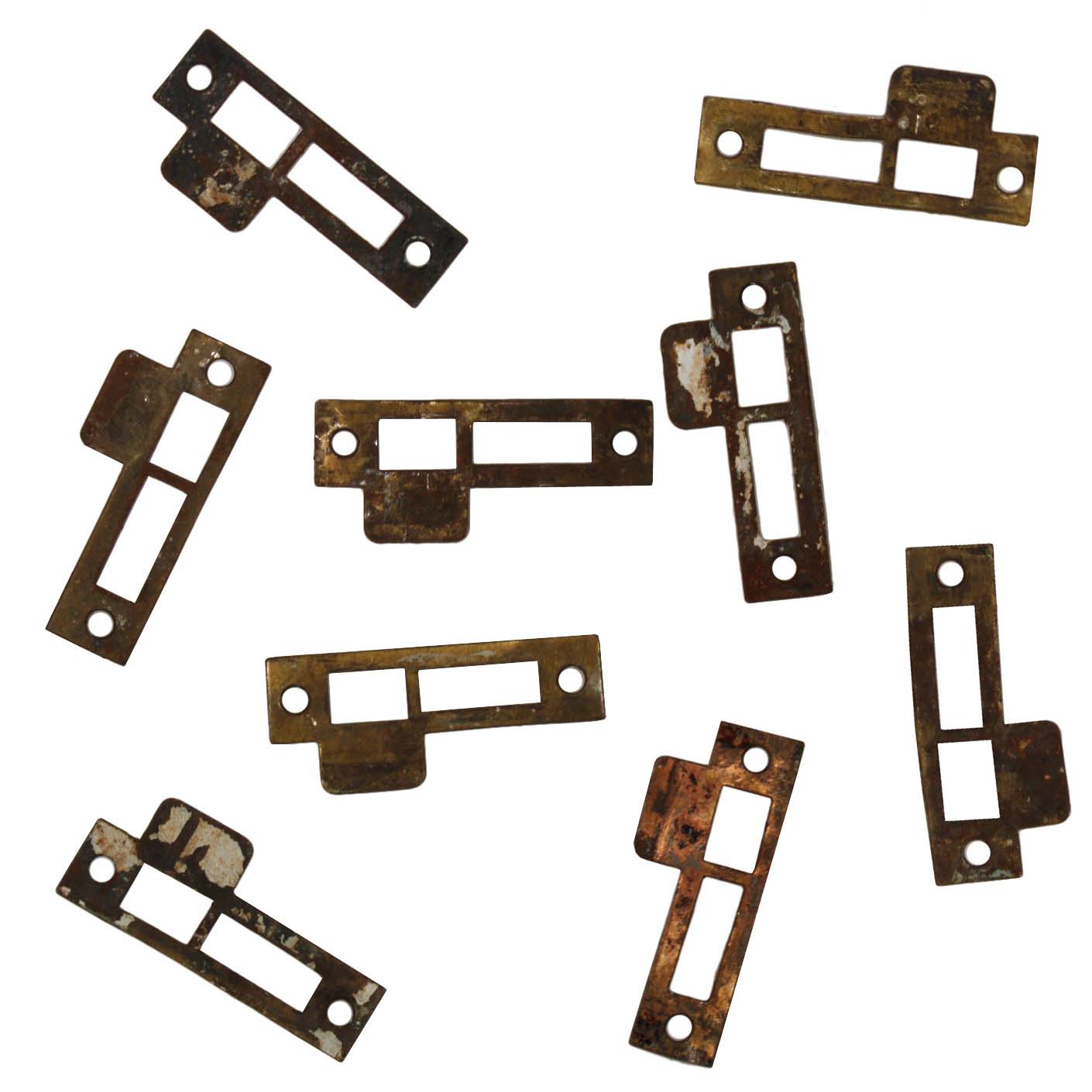 Antique Strike Plates for Mortise Locks, 1/8” Spacing